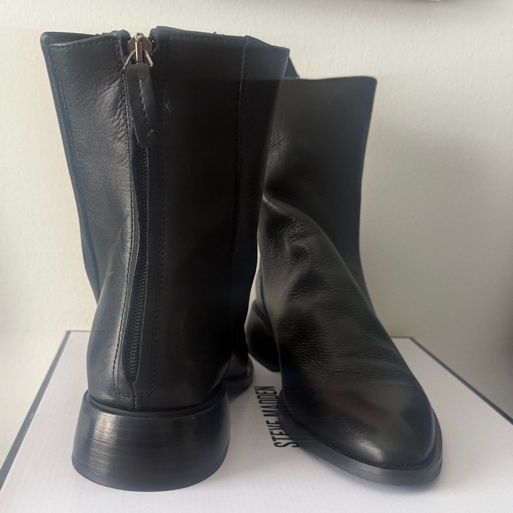 Steve Madden Black Ankle Booties